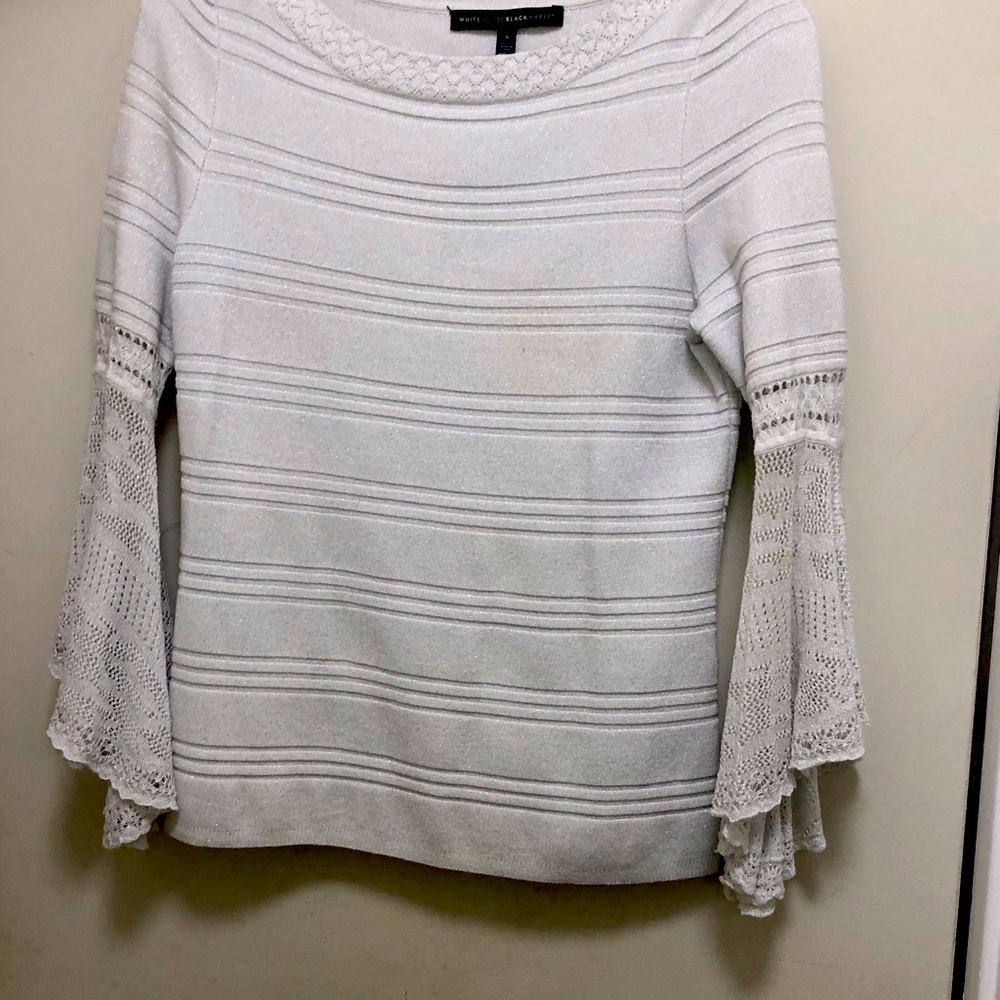 Ralph Lauren Cream Sweater with Lace Sleeves